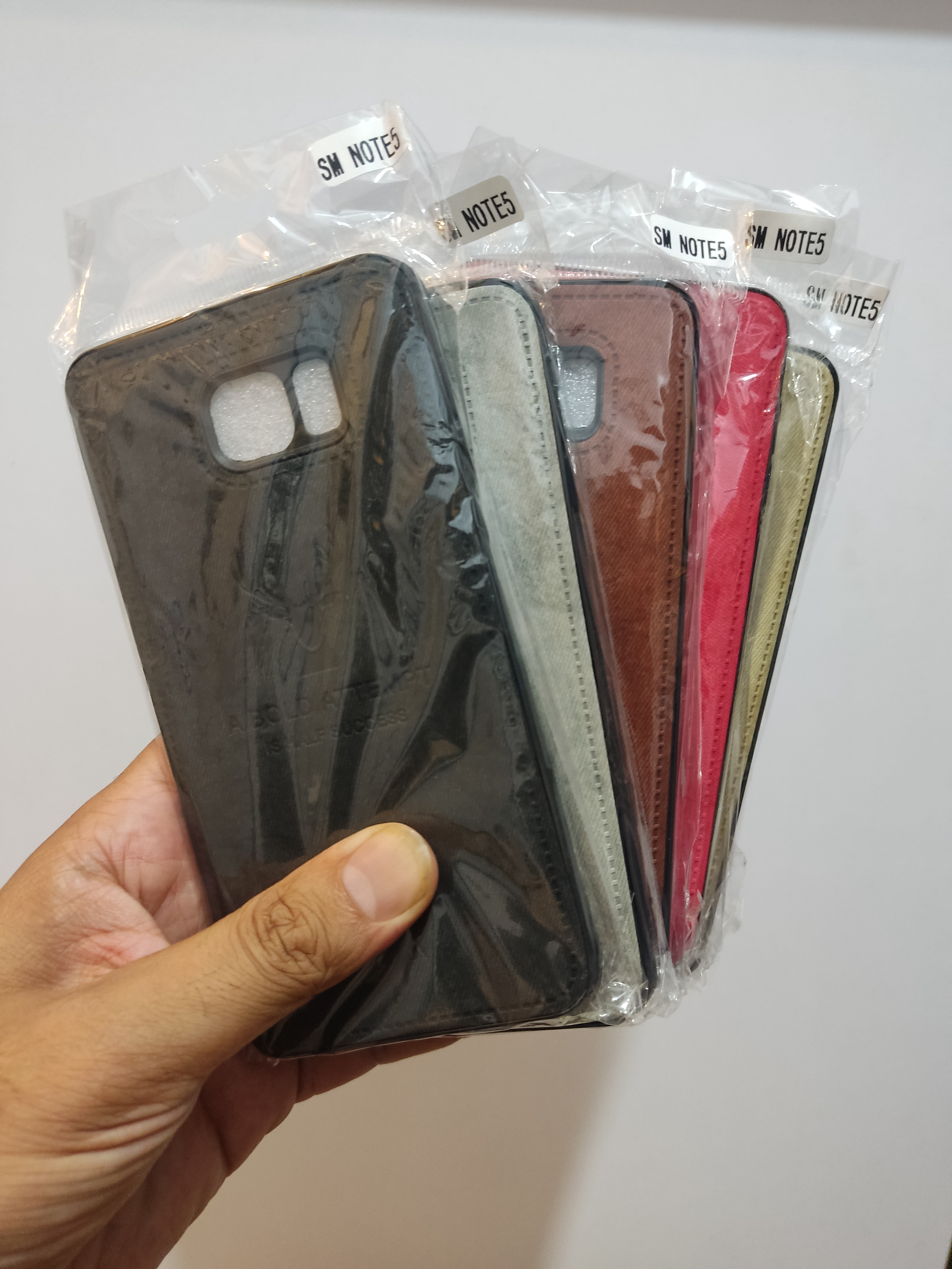 کاور چرمی پارچه ای طرح گوزن  گوشی Samsung  Note5/N920